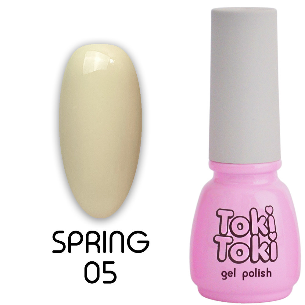 Гель-лак для нігтів Toki-Toki Spring SP05 пастельно-жовтий, 5 мл