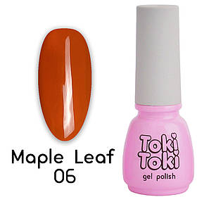 Гель-лак для нігтів Toki-Toki Maple Leaf ML06 теракотово-оранжевий, 5 мл