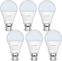 ANINBO Байонетні лампочки B22, 100 Вт, еквівалент 11 Вт, 1000 лм B22 A60, світлодіодні лампи, денне світло