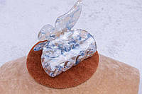 Краб бабочка для волос пластиковый, французский пластик с перламутром
