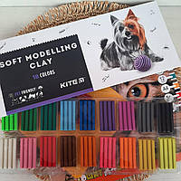 Пластилін 18 кольорів Kite Dogs восковий  Восковий пластилін для дітей Пластилін для творчості