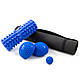 Килимок для йоги + масажний ролик мфр рол + напівсфера масажна 2шт + масажний м'ячик OSPORT Set 59 (n-0089), фото 6
