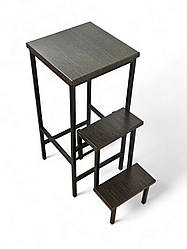 Стул стремянка лофт трансформер чорний/венге