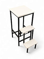 Табурет драбина лофт чорний/білий