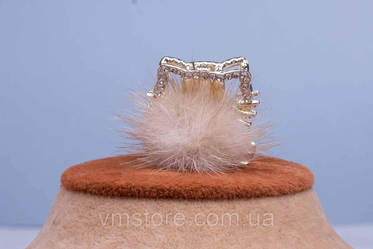 Шпилька краб металевий кішечка з норкою, фото 1