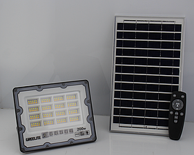 Вуличний ліхтар на стовп із сонячною панеллю 200W JX 007