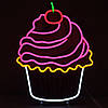 Неонова вивіска Кекс 350x266 мм з пультом та блоком живлення, фото 3