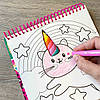 Книжка розмальовка SES - Єдиноріжки (з наклейками), фото 6