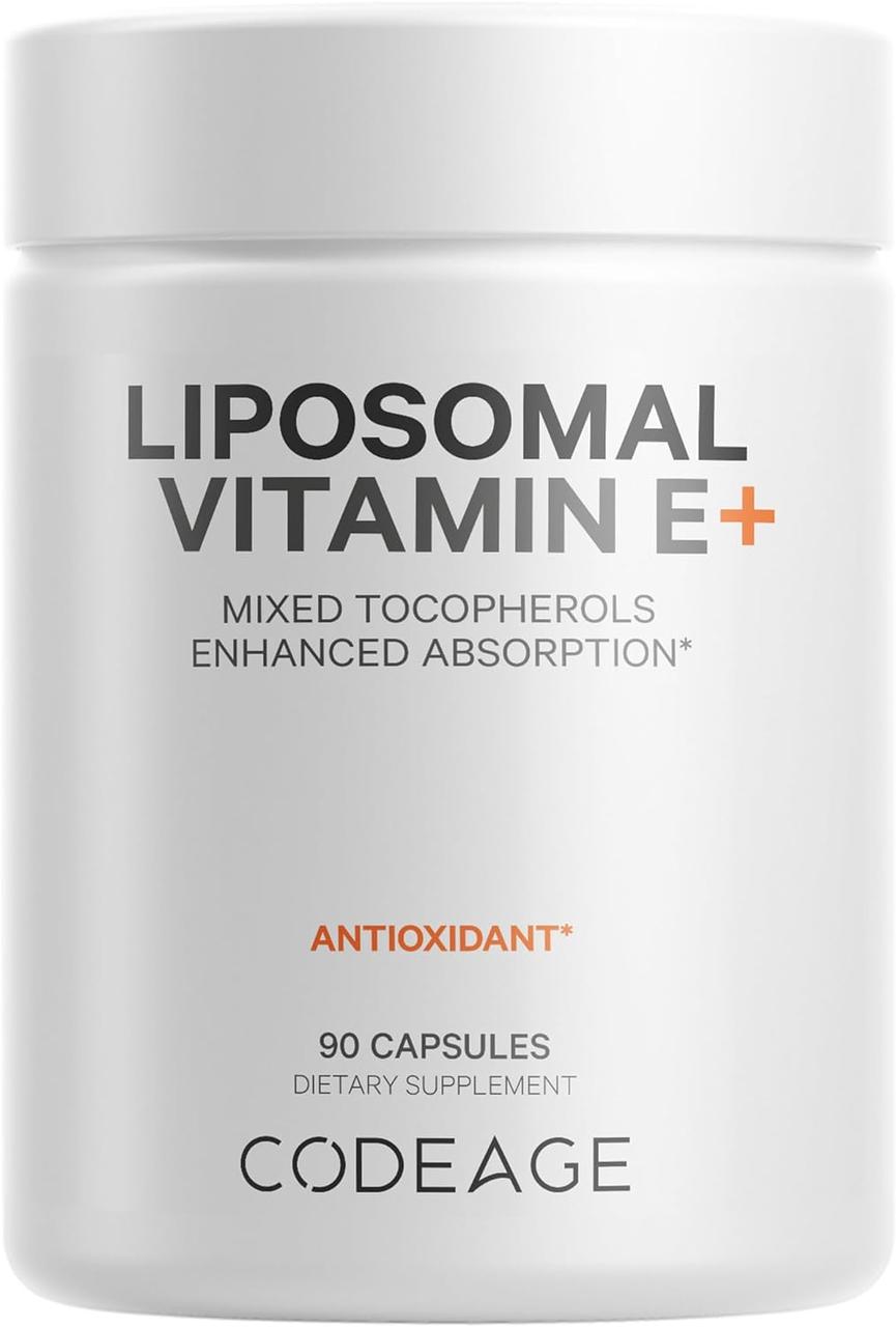 CodeAge Liposomal Vitamin E / Ліпосомальний вітамін Е на основі соняшникововї олії 90 капсул
