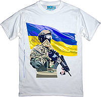 Футболка ЗСУ Прапор - Ukraine Flag and Warrior