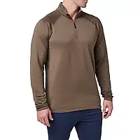 Термореглан 5.11 Tactical "Stratos 1/4 Zip", демисезонная мужская военная термокофта коричневая ЗСУ