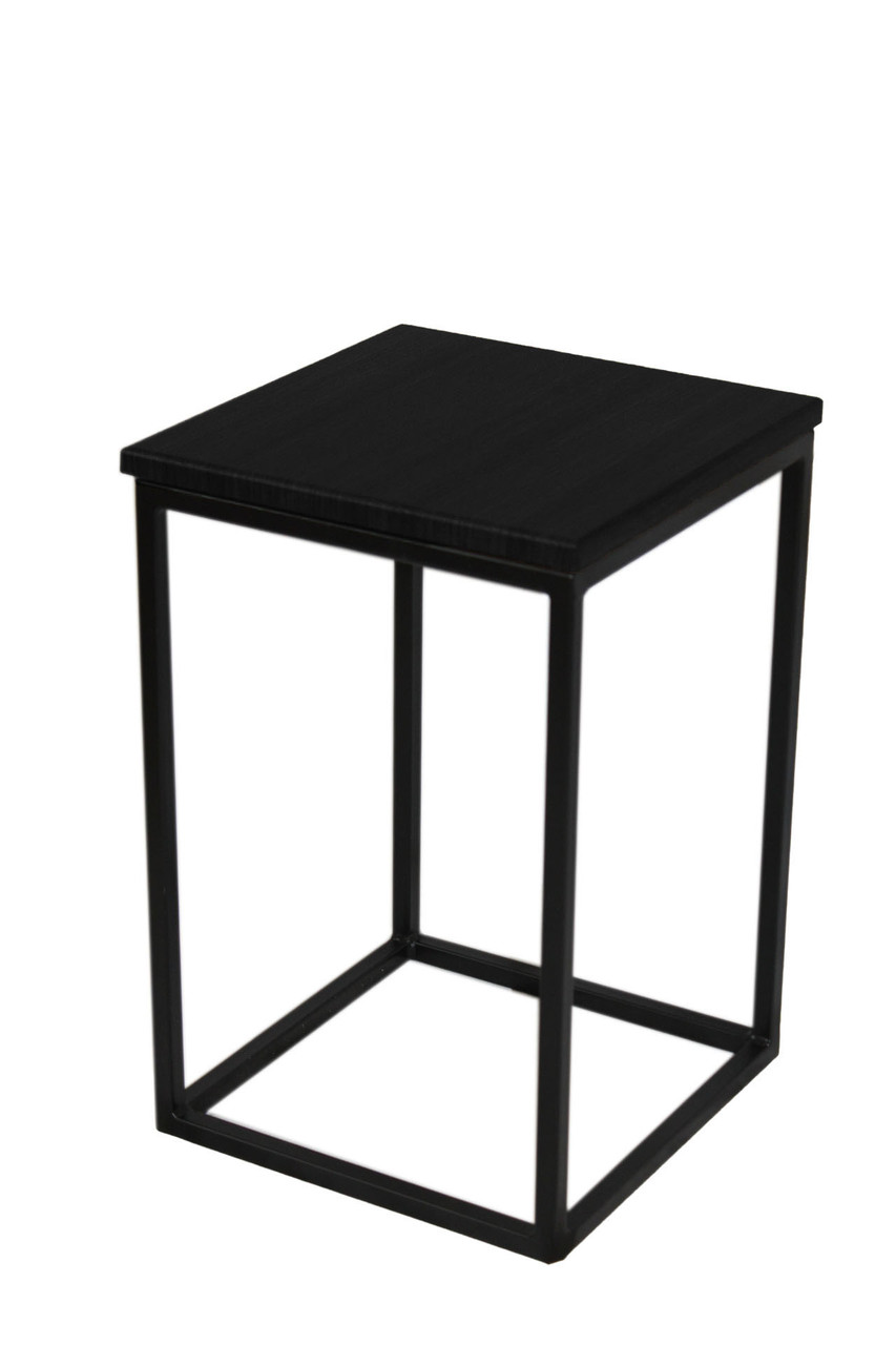 Табурет кухонний лофт Куб чорний/чорний Наша Ковка, фото 1