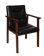 Офісний дерев'яний стілець для відвідувачів коричневий від виробника