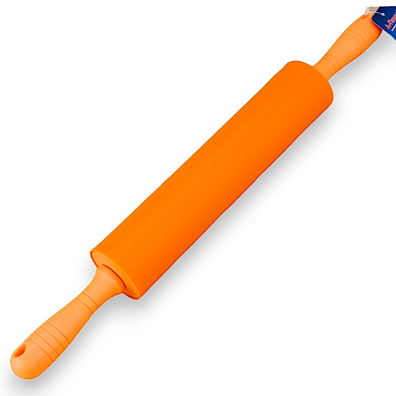 Скалка силіконова для розкачування тіста 45 см (25 см основа) помаранчевий