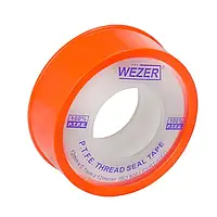 Фум стрічка WEZER PTFE 12x0, 1 мм 12 м, білий