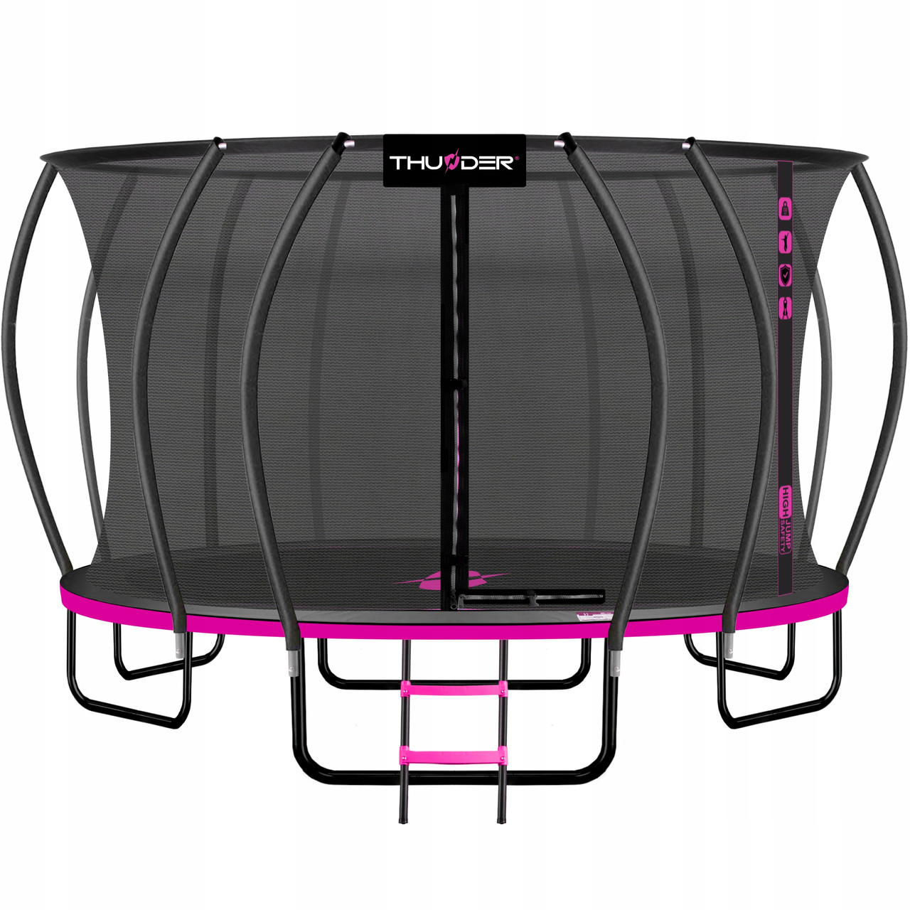Батут із внутрішньою сіткою THUNDER Inside Ultra 16FT 490 см Black/Pink