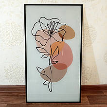 Постер на склі у рамці Квітка / Естетичний принт у стилі Бохо, 40х70