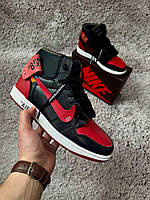 Мужские стильные кроссовки Nike Air Jordan 1, молодежные мужские кроссовки, кожаные модные кроссовки