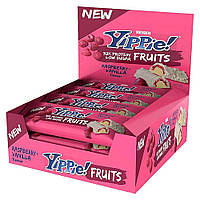 Протеиновый батончик Weider Yippie Fruits 45 g х 12. Вкус Малина