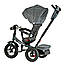 Дитячий велосипед-коляска з ручкою Best Trike 6088 F-980-66 поворотне сидіння надувні колеса Чорно-сірий, фото 3