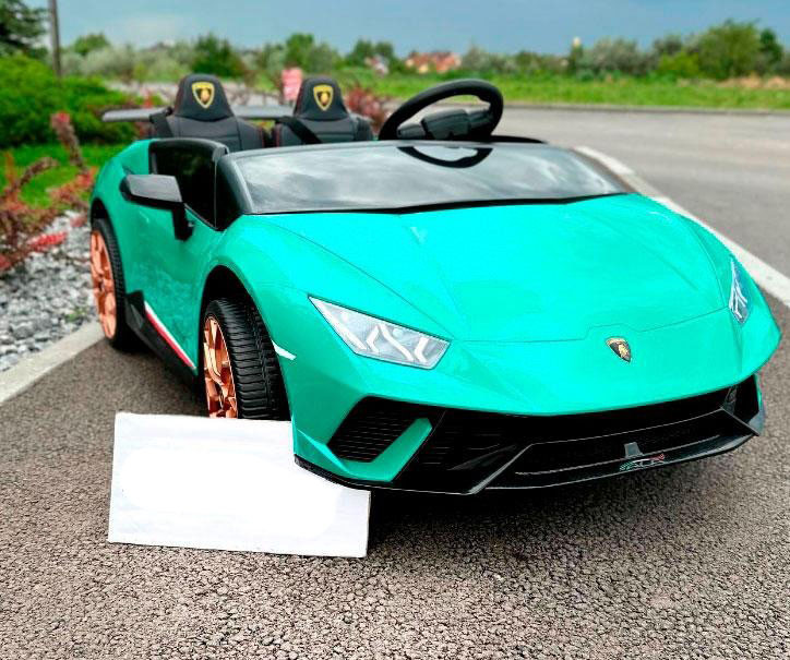 Дитячий електромобіль на акумуляторі Lamborghini Huracan M 5020 з пультом для дітей 3-8 років Зелений