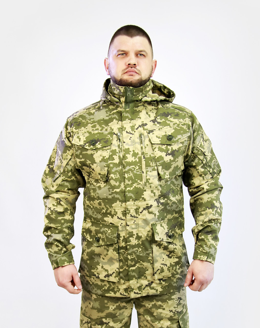 Куртка тактическая "Легион" камуфляж пиксель рип-стоп - фото 1 - id-p1782392866