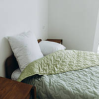 Летнее одеяло ODA с натуральным наполнителем 175х215 двуспальное зеленое