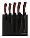 Набір кухонних ножів на магнітній підставці 6 предметів Edenberg EB-963 Набір ножів із неіржавкої сталі, фото 2