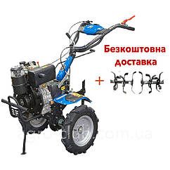 Мотоблок ДТЗ 560ДНЕ-К + фреза з безкоштовною доставкою (6 к.с., електро стартер) (колеса 4.00-10)