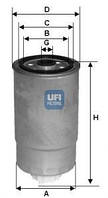 Топливный фильтр UFI 24H2O00