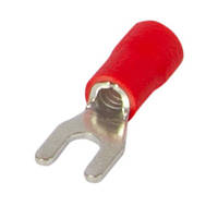 Наконечник вилочный кабельный изолированный 0.5-1.5 мм.кв., красный e.terminal.stand.sv.1,25.5.red