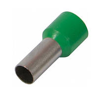 Наконечник кабельний втулковий ізольований 0,75 мм.кв., штир 8 мм, зелений e.terminal.stand.е7508.green