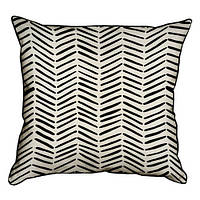 Подушка з мішковини Сліди від шини 45x45 см (45PHB_TFL008_BL)