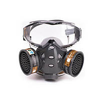 Повнолицевий протигаз 8200 із захисним склом від пилу газів та фарби + 2 вугільних фільтри