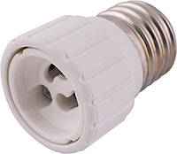 Переходник e.lamp adapter.Е27/GU10.white, из патрона Е27 на GU10, пластиковый