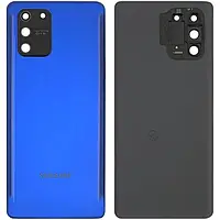 Задняя панель корпуса (крышка аккумулятора) для Samsung S10 Lite G770 Blue, со стеклом камеры