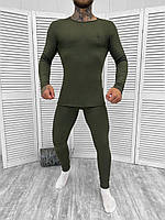 Армейское термо белье хлопок, тактическое термобелье цвет олива, мужское тактическое термобелье cg182 M
