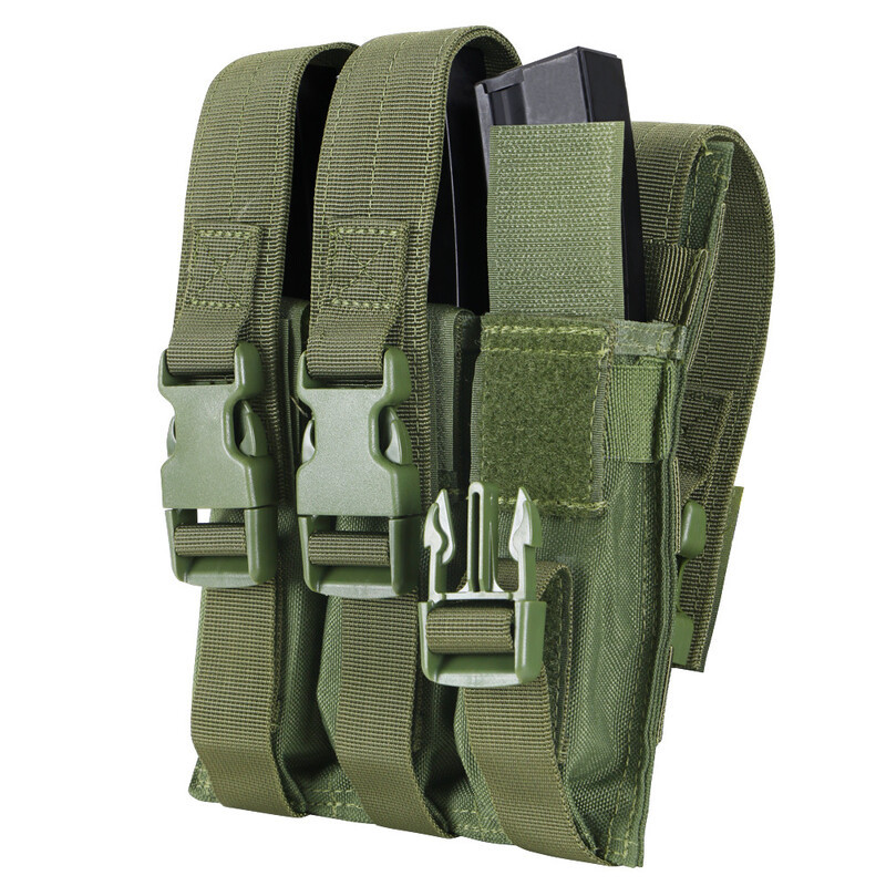 Подсумок для магазинов пистолета-пулемета тройний молле Condor MP5 Mag Pouch MA37 Ranger Green - фото 2 - id-p2140106821