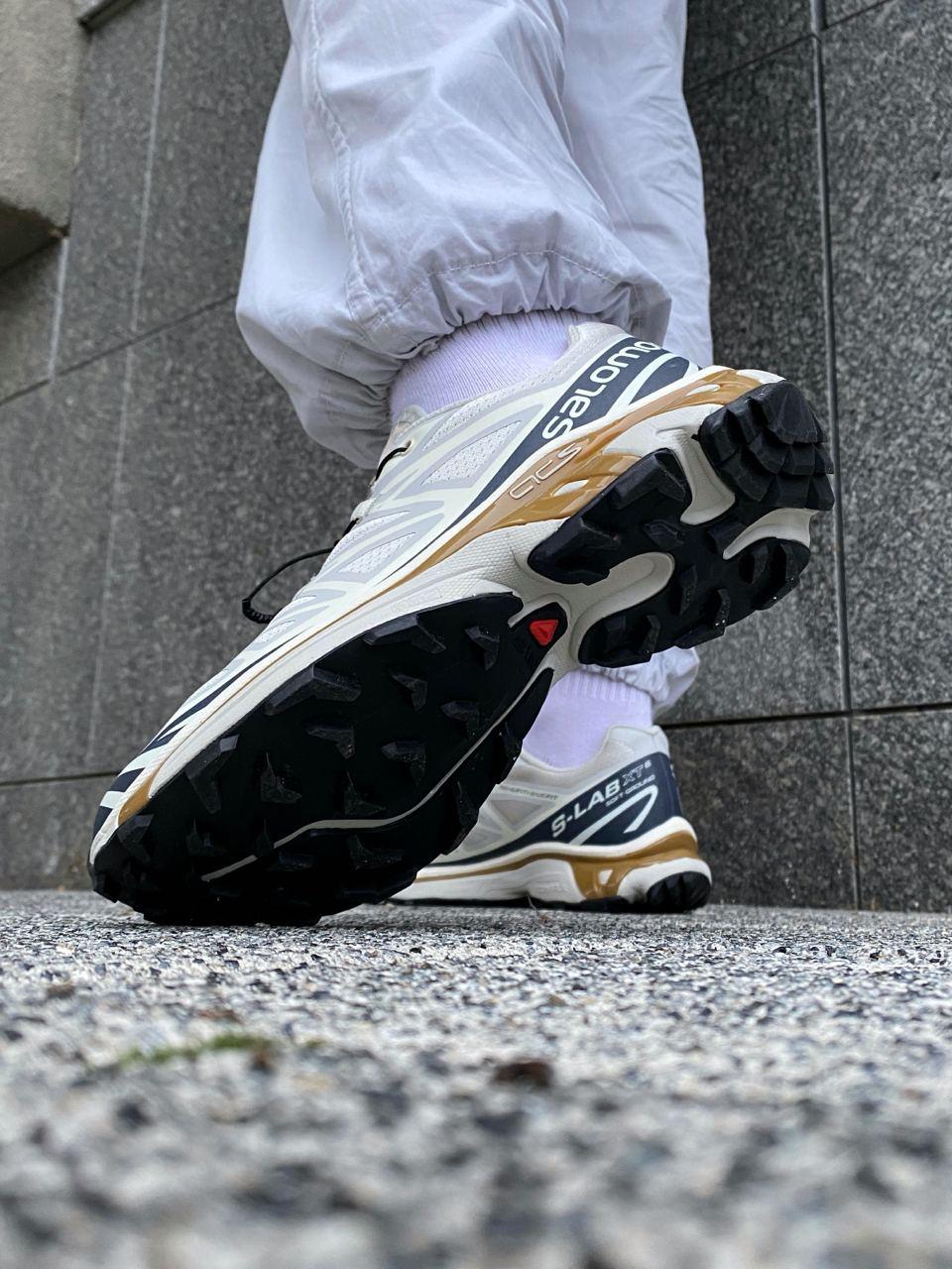 Кросівки чоловічі Саломон Salomon S LAB XT-6 Advanced White Blue Brown Lunar Rock Dark Sapphire L47136600, фото 1