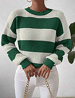 Жіночий смугастий светр oversize 42-46