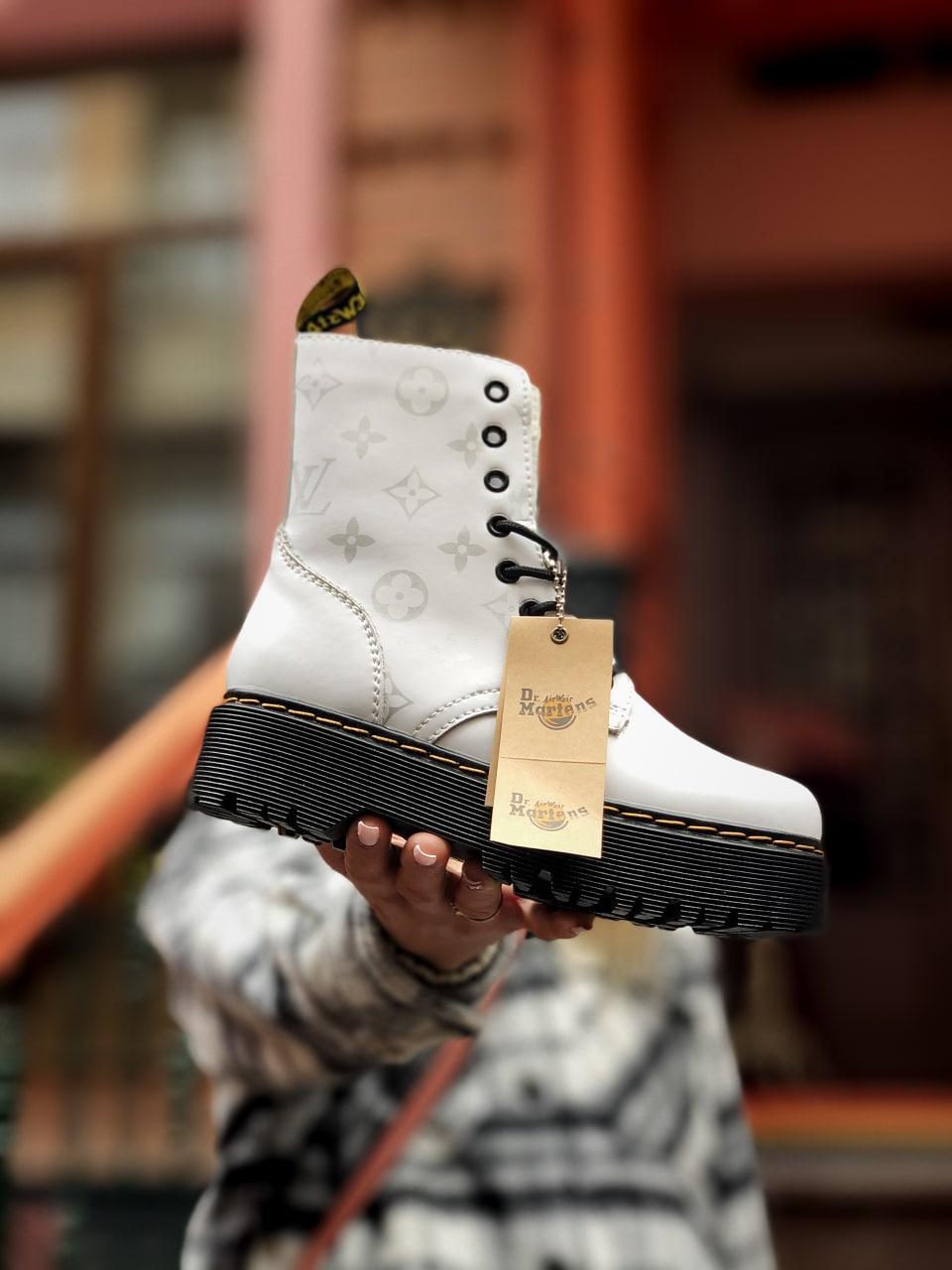 Жіночі черевики Dr. Martens Jadon x Louis Vuitton White ALL04749, фото 1