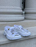 Жіночі сандалії Gucci Leather and Mesh Sandal White, фото 7