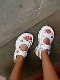 Жіночі сандалії Gucci Leather and Mesh Sandal White, фото 10