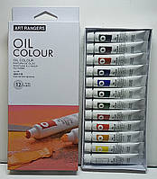 Художні олійні (масляні) фарби 12 кольорів по 12мл "Art Rangers" / "Oil colour" / набір художніх масляних фарб