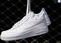 Мужские кроссовки Nike Air Force White Белые экокожа размер 42-44