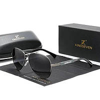 Поляризационные градиентные солнцезащитные очки для мужчин и женщин KINGSEVEN N7730 Gun Gradient Gray