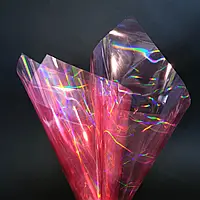 Плівка (калька) матова в листах "Хамелеон фуксія", (58 см х 58 см) 5 листів