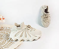 Дитячі літні кросівки 30 31 для дівчинки бежеві текстильні хінкалі