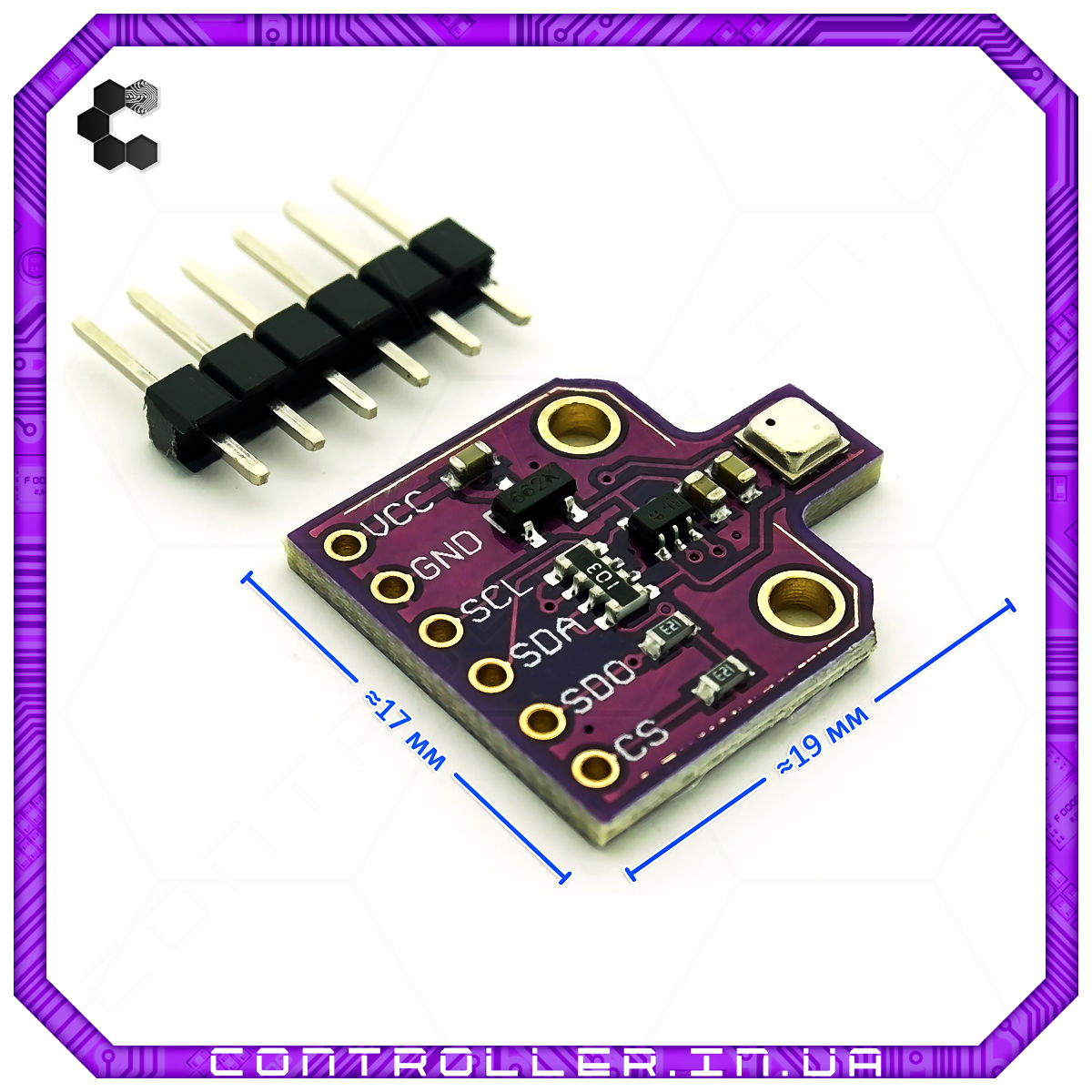 Модуль датчика якості повітря BME680, фото 1