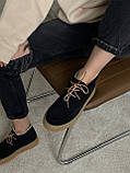 Чорні лофери з натуральної замші, фото 5